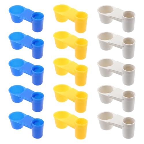 Toyvian Bebedero para Palomas 15 Piezas Dispensador de Agua para Pájaros de Plástico Desmontable Comedero para Palomas y Loros Uso en Jaulas