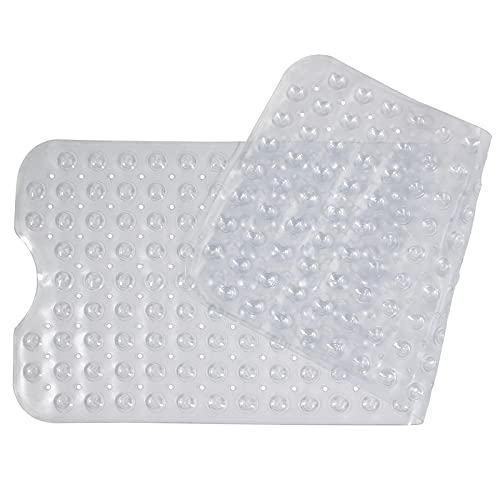 Teledu Tapis de Bain Grand Tapis de Bain antidérapant et Tapis de Douche Tapis de Salle de Bain Extra Longs 40 x 16 Pouces (Transparent) Cover