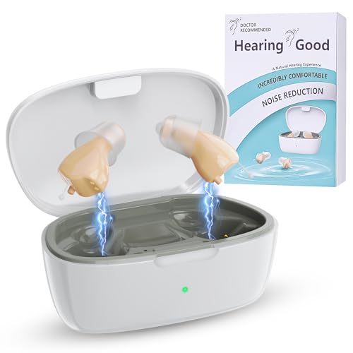 Hearing Aids for Seniors, Invisible Hearing Amplifiers with Noise Cancelling,