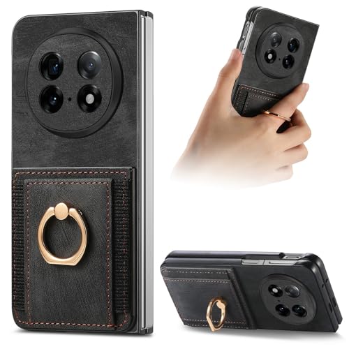OPPO Find N5 �P�[�X�Ή��A�����^�v���~�A���X�G�[�h���U�[�t���b�v�J�o�[�A�n�[�h PC �o�b�N�A�J�[�h�X���b�g�A�����O�X�^���h�ƃn���h���t���y�ʃt�H���I�P�[�X�A�ی�d�b�J�o�[(Black)