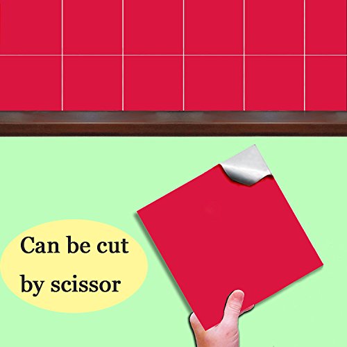 Lorcoo 50 x Adesivi per piastrelle, 15,2 x 15,2