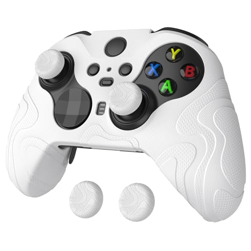 Image of PlayVital Mountain Range Edition Silicone Cover for Xbox Elite Wireless Controller Series 2 & Elite Series 2 Core, White Anti-Slip Controller Skin for Xbox Elite Series 2 Core with Thumb Grips