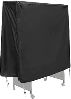 Funda para tenis de mesa para exteriores e interiores, impermeable y resistente al polvo, se adapta a mesas de 155 x 75 x 150 cm (155 x 75 x 150 cm, negro)