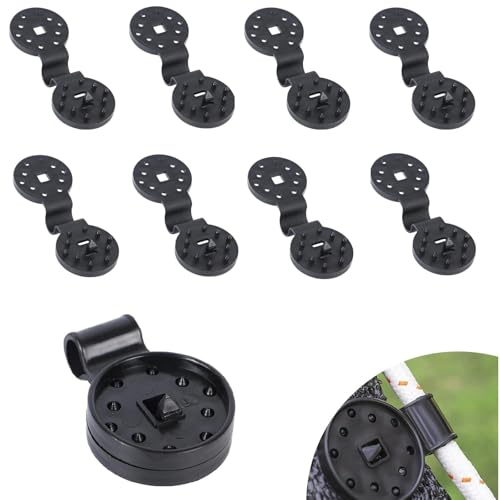 LWLWA Fixation Toile Ombrage 100 Pièces, Faciles Enlever Clips de Fixation Noir, Anti-Oxydation Fixation Brise Vue Résistance Intempéries, pour Filet...
