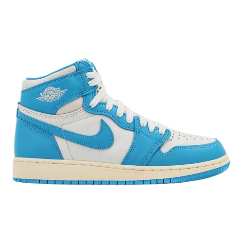 Air Jordan 1 Retro High OG UNC Reimagined Grade School Lifestyle Shoes (Dark Powder Blue/Dark Blue/Sail)