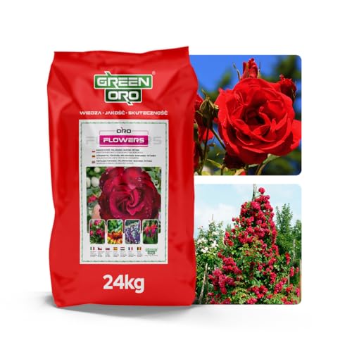 GREEN ORO ORO FLOWERS 24KG – Engrais à libération prolongée pour les rosiers et les fleurs de massifs, engrais spécial