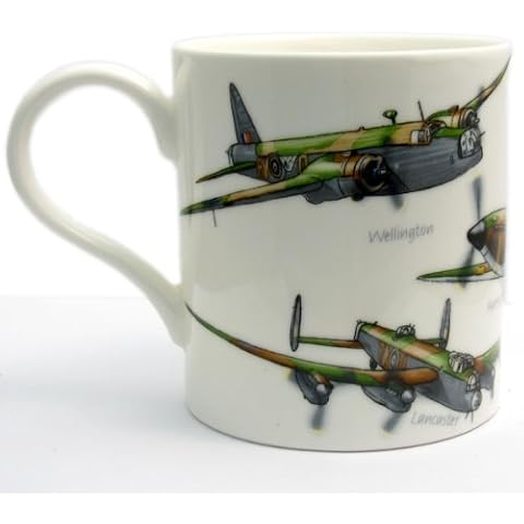 Classic Planes Fine China Mug by Leonardo - Hurricane Lancaster Spitfire Wellington Beaufort- Boxed by Leonardo Cover