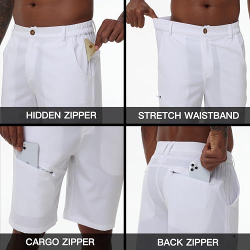 Men's Quick Dry Lightweight Stretch Cargo Hiking Shorts with 6 Pockets3