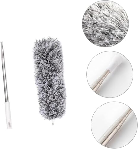 Image of NEUTRINO Microfiber Duster for Cleaning with Telescoping Extension Pole 100 Inch, Washable Bendable Head Duster Cleaner for Cleaning High Ceiling, Keyboard, Furniture, Ceiling Fan & Cobweb