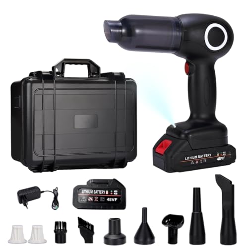 EMEBAY 20000Pa Aspiradora de Mano con Lámpara Led, Aspiradora portátil súper Potente 30 Minutos, Aspiradora inalámbrica de Coche, Aspiradora inalámbrica Mini para Coche Casa Sofá PC Oficina