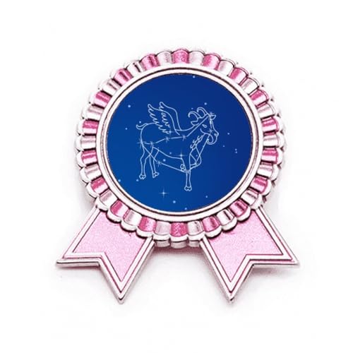 Broche constellation du Capricorne rose M en métal, le cadeau d'anniversaire idéal