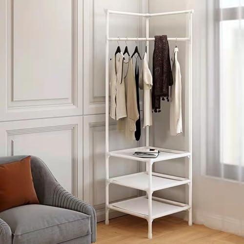 Étendoir à linge en métal à roulettes et étagère pliable