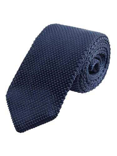 WANYING Hommes 7cm étroite Tricotés Cravate Narrow Tie Retro Sporty Casual Bureau Basic pour...