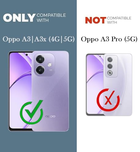 Image of Jkobi Lifetime Anti-Yellow Clear Back Cover Case for Oppo A3X (4G /5G) | Oppo A3 5G (Sleek Hard Crystal | Shockproof and Camera Protection)