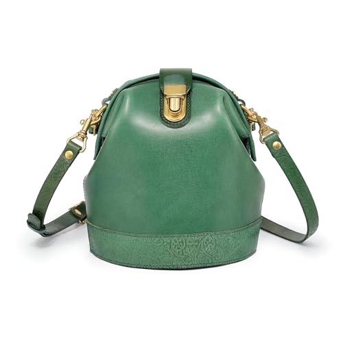 Image of OLD TREND Doctor Bucket Crossbody Handbag | Luxurious and Versatile Bag for Women | Genuine Cowhide Leather