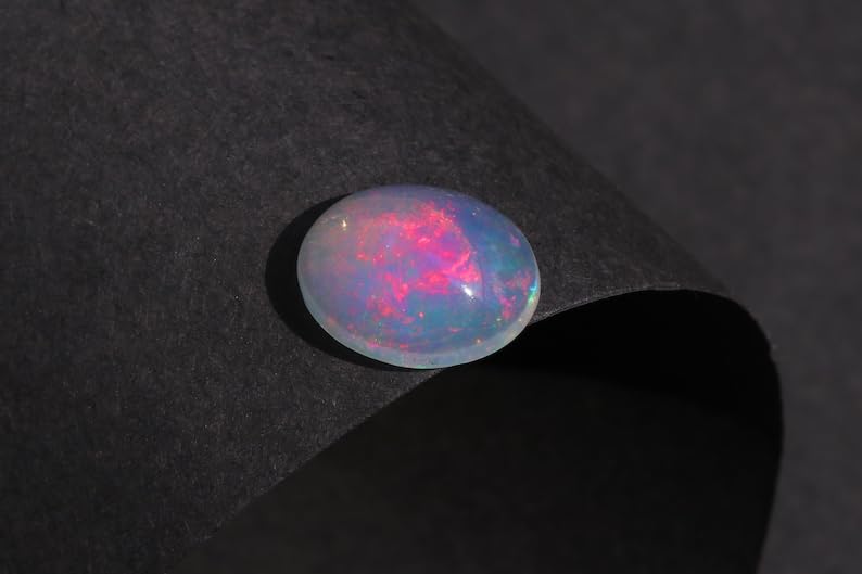 Cabochon d'opale éthiopienne naturelle de qualité AAA multi feu - 3