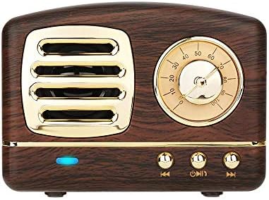 Dosmix Wireless Stereo Retro Speakers, Portable Bluetooth Vintage Speakers with Powerful Sound, Answering Calls, Alexa Support, TF Card, AUX for Kitchen Bedrooms Party Outdoor Android iOS Wooden