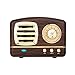 Portable Bluetooth Stereo Speaker, Dosmix Enhanced Bass Retro Wireless Vintage Speaker with TF Card Slot for Travel, Home, Beach, Kitchen, Outdoors (Walnut)