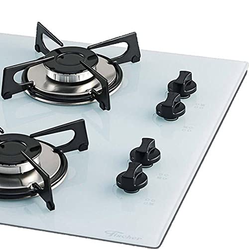 FISCHER COOKTOP À GÁS 4 BOCAS MESA VIDRO BRANCA BIVOLT 1519-5902