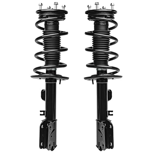 Image of Detroit Axle - Front Struts Rear Shock Absorbers Kit for 2013-2019 Ford Explorer, 2 Ready Struts w /Coil Spring, 2 Shocks Absorbers Assembly, 2 Front Sway Bars 2014 2015 2016 2017 2018 Replacement