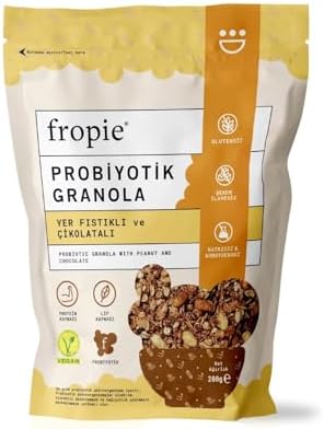 Fropie Probiyotik Granola - Yer Fıstığı & Çikolata 200 gr 8682815018795 — Amazon ürün görseli