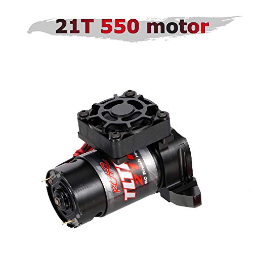 Huiop 21T 550 Brushed Motor With Cooling Fan And Motor Mount Base Holder Replacement For 1/10 Rc Car Trx-4 Trx-6 Rc Car,21T 550 Motor With Heat Sink #TOP2