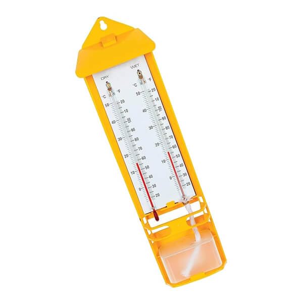 Image of LABART Wet and Dry Bulb Hygrometer | Manson's Type Hygrometer | Alcohol Filled Hygrometer -5 to 50 C with equivalent F