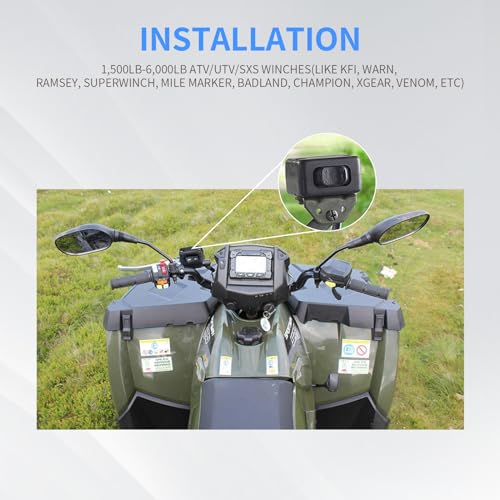 MaySpare 12V Winch Rocker Thumb Switch with Mounting Bracket for ATV UTV Handlebar Control Line Kit