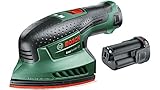 Bosch Home and Garden Ponceuse multi sans-fil Bosch - Easy Sander 12 (Livré avec: 2 batteries 12V 2,0Ah, 1 Chargeur; 3 feuilles abrasives)