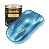 Restoration Shop - Electric Blue Metallic Acrylic Enamel Auto Paint - Gallon Paint Color Only - Professional Single Stage High Gloss Automotive, Car, Truck, Equipment Coating, 2.8 VOC