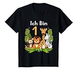 Das lustige Geburtstagsshirt mit Tieren aus Zoo, Dschungel und Safari. Das süße und witzige Geburtstags-geschenk für Jungen und Mädchen mit Affe, Zebra, Löwe und einer Giraffe.