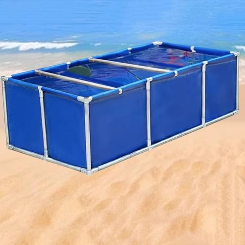 Bassin pliable 1x1m pour carpes koï, aquarium de jardin léger et robuste en toile avec tuyaux