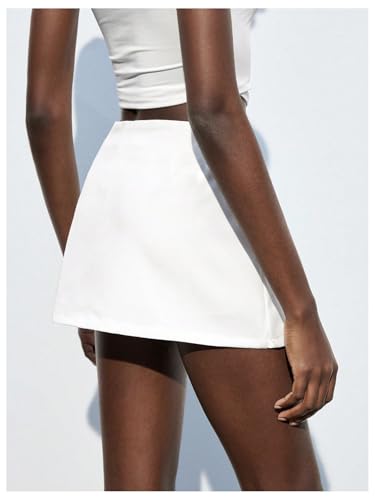 MakeMeChic Women's Bow Knot Mini Skirt Asymmetrical Hem Wrap A Line Summer Y2K Short Skirts3