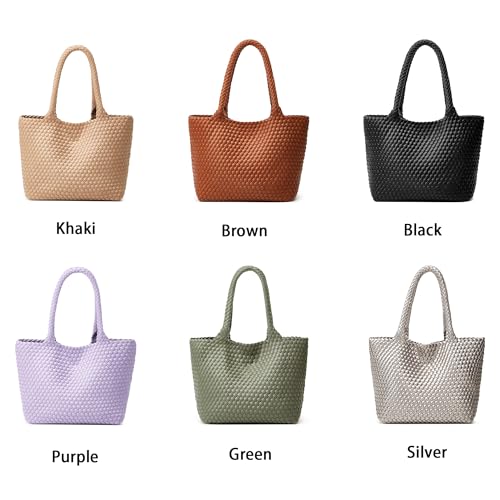 Boyatu 7770055001 Woven Tote Bag Womens Purse: Vegan Leather Shoulder Handbags thumb #6