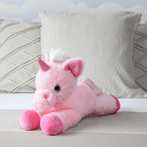Image of Mirada Pink Unicorn Soft Toy - 45cm | Super Soft Floppy Plush with Glittery Horn & Sparkling Details | Adorable Stuffed Animal Toy for Kids & Girls Room Decor