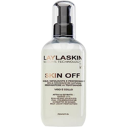 Laylaskin Off 10% Idrossiacidi Aha - Bha-Pha Esfoliante Liquido - Peeling Viso Combatte I Brufoli, I Pori Dilatati, I Punti Neri & Imperfezioni - Con 