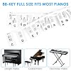 BROTOU Removable Piano Keyboard Stickers, 88/61 Key Full Size Piano Keyboard Note Labels Reusable Piano Notes Guide for Beginner with Box (88-Keys Black)