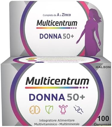 Multicentrum Donna 50+ Integratore Multivitaminico completo, con Magnesio, Vitam