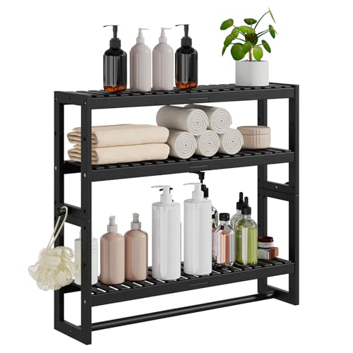 RRX Bathroom Shelf Storage Organizer, Bathroom Shelf 3-Tier Adjustable Layer