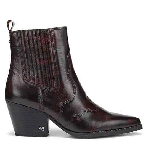 Sam Edelman Women's West Western Boot, Merlot, 7