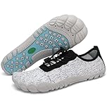 SAGUARO Scarpe da Sport Acquatici Uomo Donna Scarpette Scoglio Traspiranti Leggere Scarpe da Immersione per Piscina Spiaggia Canottaggio Mare Fiume Surf Vela Acqua Cycling, Bianco, 42 EU