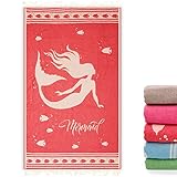 Toalla de playa y piscina, sirve como toalla y pareo. Diseño tejido (no estampado).