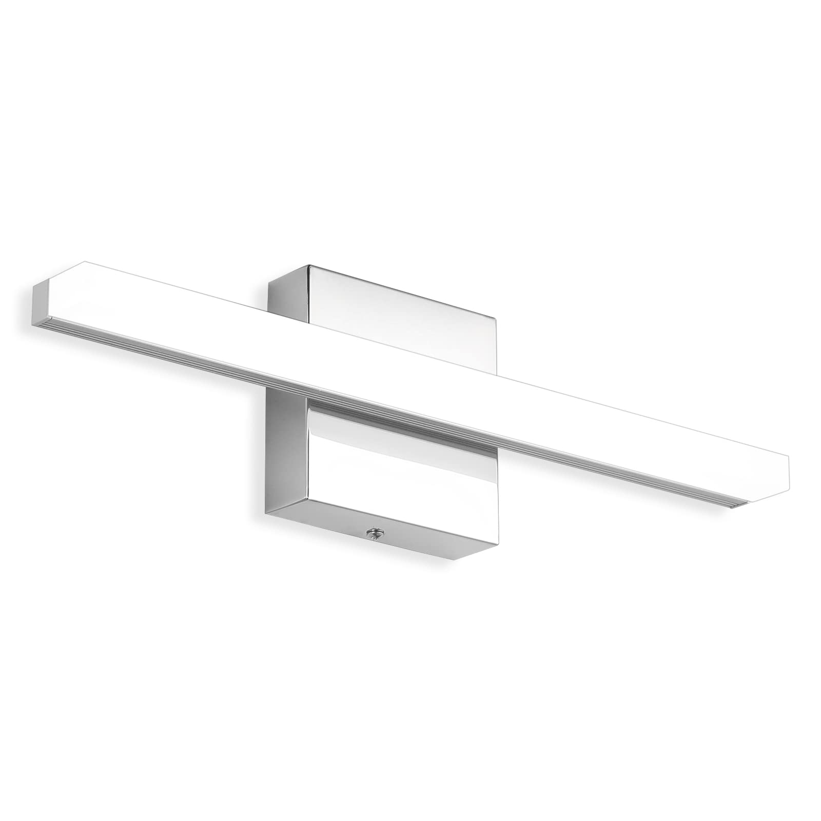 Bathroom Lights Over Mirror 16Inch LED Vanity Lights Bar 9W IP44 Modern Light Fixture for Bathroom Silver Cool White 6000K