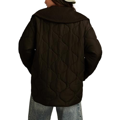 Lucky Brand Women's Quilted Jacket with Ribbed Collar2