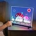 Led Drawing Board with 4 Light Effects & 7 Markers, Light Up Drawing LED Note Board, Acrylic Dry Erase Boards for Kids, Doodle Toy for Boys Girls Teens