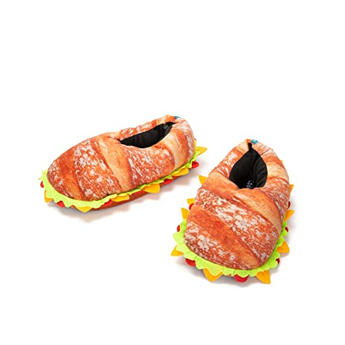 Coddies Sub Sandwich Bread Slippers - Funny Gift, Plush Slippers, Anti-Skid Grip for Men, Women & Kids - Main Image