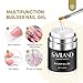 SAVILAND Builder Gel for Nails: 30ml Clear Hard Gel for Extension, Builder with Air Cushion Builder Base &Nail Strengthener Art Manicure Set 100pcs Nail Forms and Acrylic Brushr Thickening Home Use