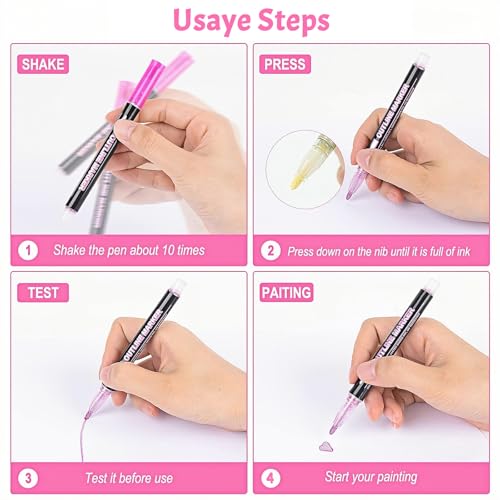 FunnAura 12 Pcs Coloring Lightstick Graffiti Highlighter Pens, Colouring Light Stick for Drawing, pink, orange, yellow, green - Image 4