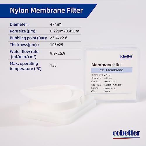 Image of 100 Pieces /Pack Nylon Disc Membrane Filters 47mm Diameter 0.45m Pore Size pH 5-12