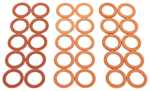 JEGS Flat Seat Spark Plug Index Washers | 14mm | Made in USA | Thicknesses: .043